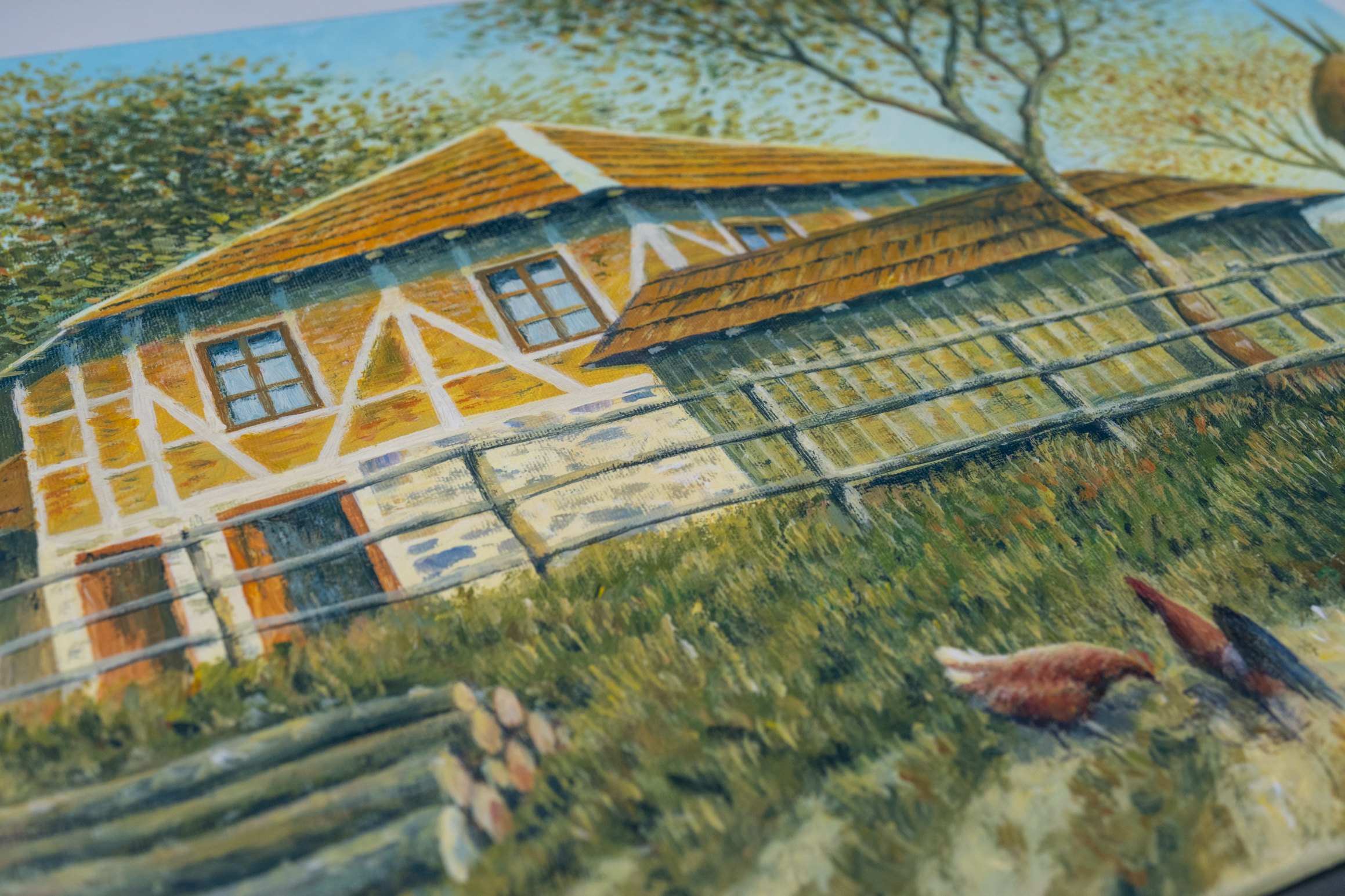 Umjetničko djelo “Bosanska kuća s dvorištem”, autora Edina Hasanića