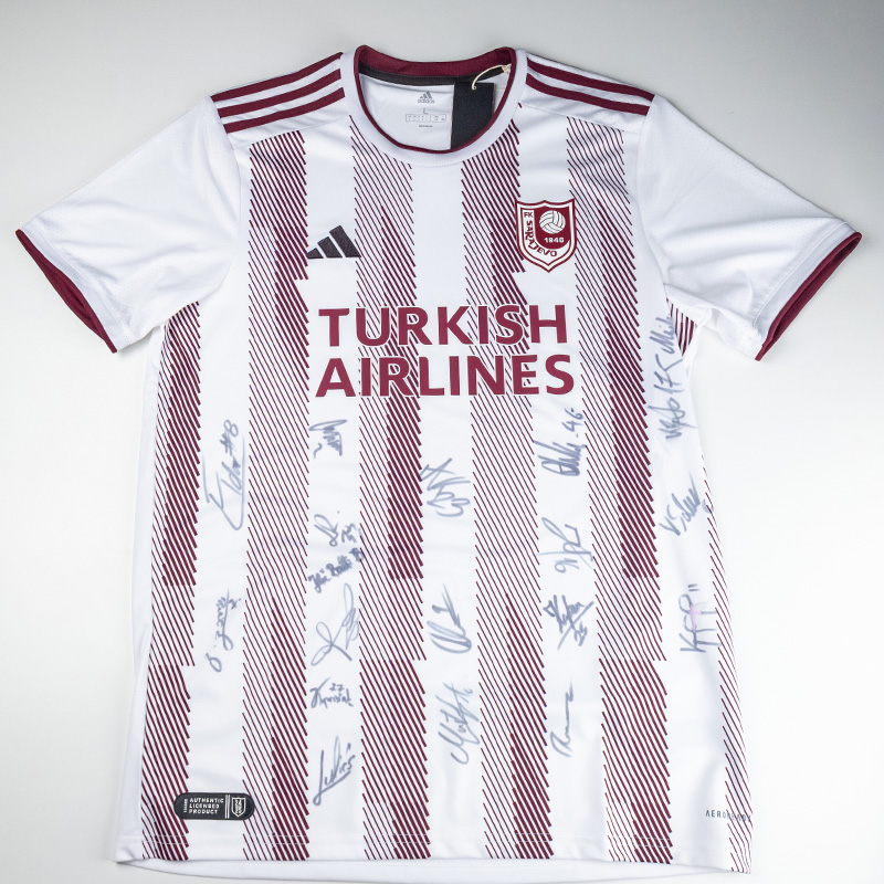 Originalni dres FK Sarajevo sa potpisima igrača